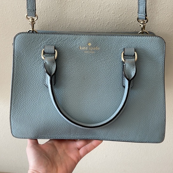 kate spade Dusty Blue Leather Crossbody Satchel - Picture 2 of 7